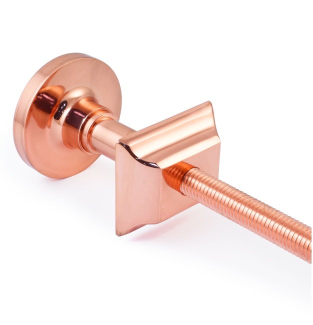 Cast Iron Radiator Luxury Wall Stay - Copper, Polished
